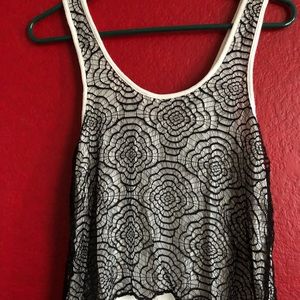 Black over white tank, super cute